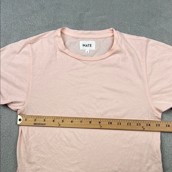 NWOT MATE the Label Shrunken Tee Pink Short Sleeve Tee - Picture 4 of 6
